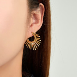 Ummi - Boucle d'oreille acier tige Argentée