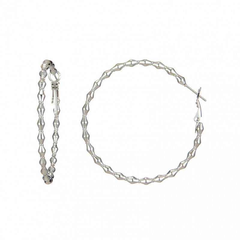 Uvatera - Boucle d'oreille acier Créole Argentée