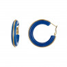 Umeko - Boucle d'oreille acier tige Bleue marine
