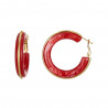 Umeko - Boucle d'oreille acier tige Rouge