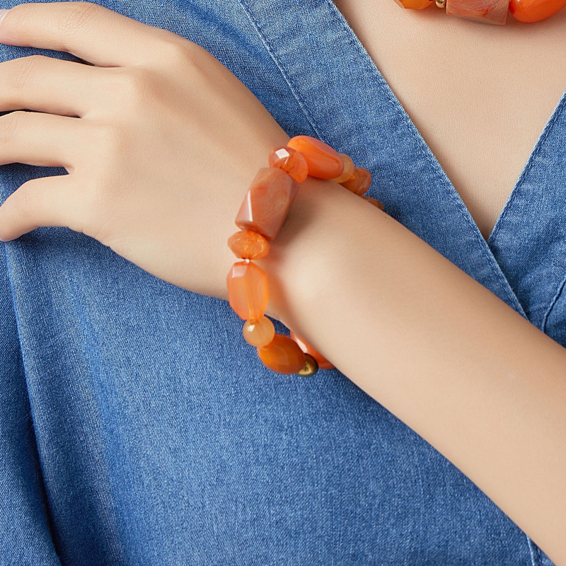 Unelma - Bracelet Acier Orange