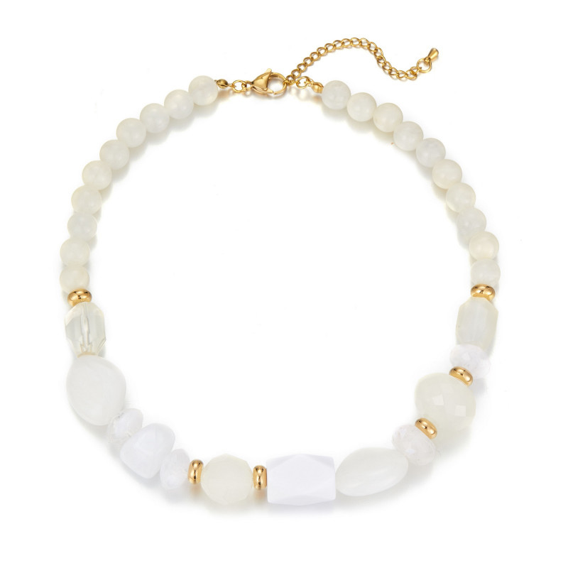 Unelma - Collier Acier Blanc