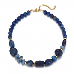 Unelma - Collier Acier Bleu