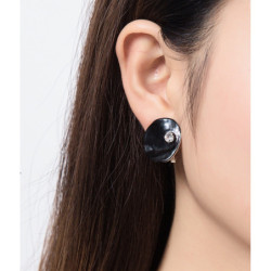 Katia - Boucles d'oreilles clip noir 2