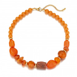 Unelma - Collier Acier Orange