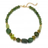 Unelma - Collier Acier Vert