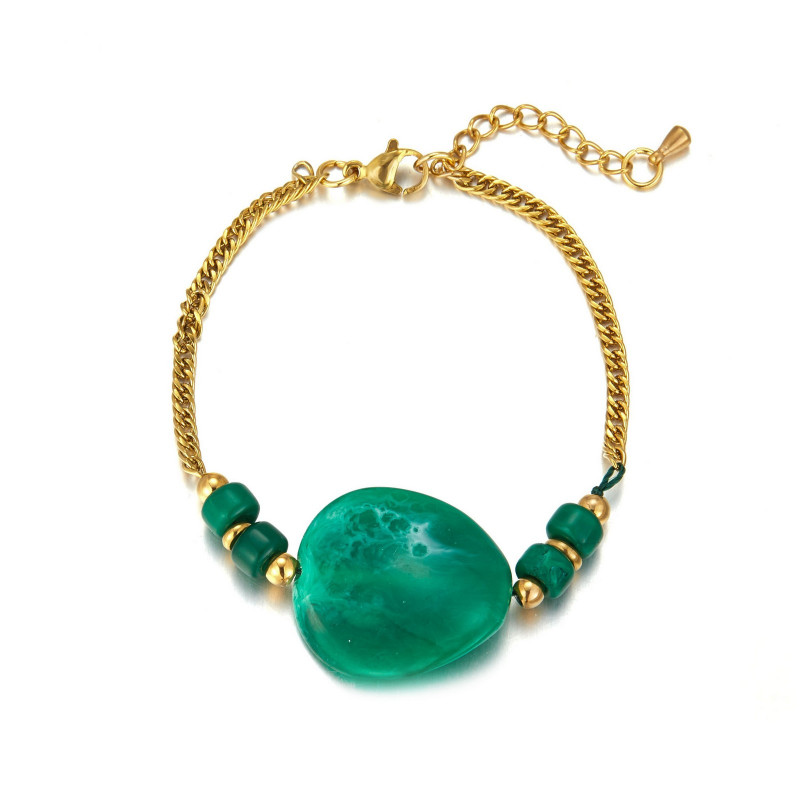 Urako - Bracelet Acier Vert