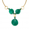 Urako - Collier Acier vert
