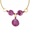 Urako - Collier Acier Violet