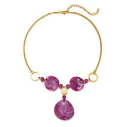 Urako - Collier Acier Violet