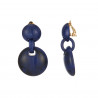 Edurne - Boucle d'oreille clip Bleue