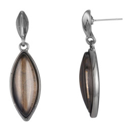 Jessica - Boucles d'oreilles tige choco