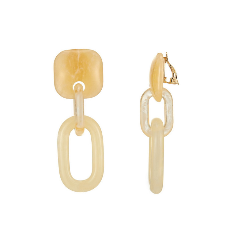 Eudocia - Boucle d'oreille clip Beige
