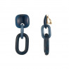 Eudocia - Boucle d'oreille clip Bleue marine