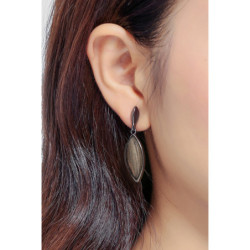 Jessica - Boucles d'oreilles tige choco 2