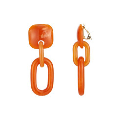 Eudocia - Boucle d'oreille clip Orange