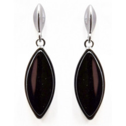 Jessica - Boucles d'oreilles tige noir