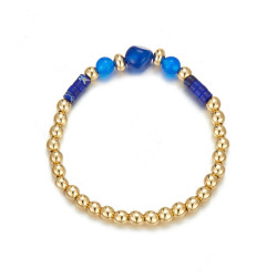 Ercilia - Bracelet élastique bleu