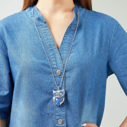 Pratima - Sautoir fuchsia