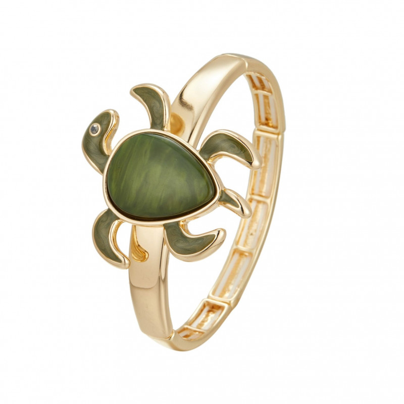 Punita - Bracelet élastique vert