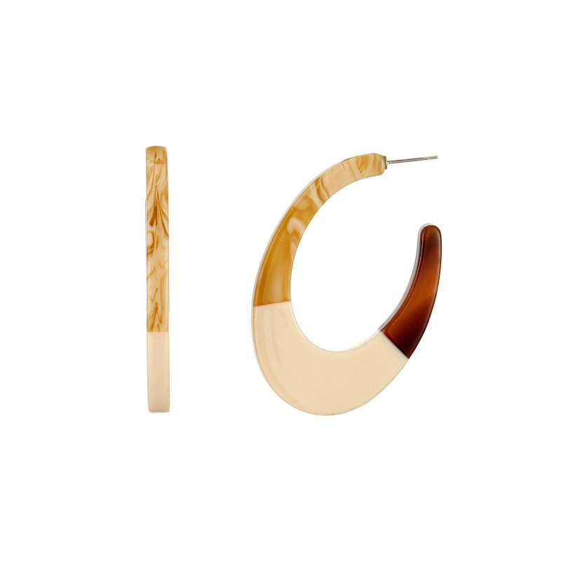 Safaya - Boucle d'oeille tige Beige