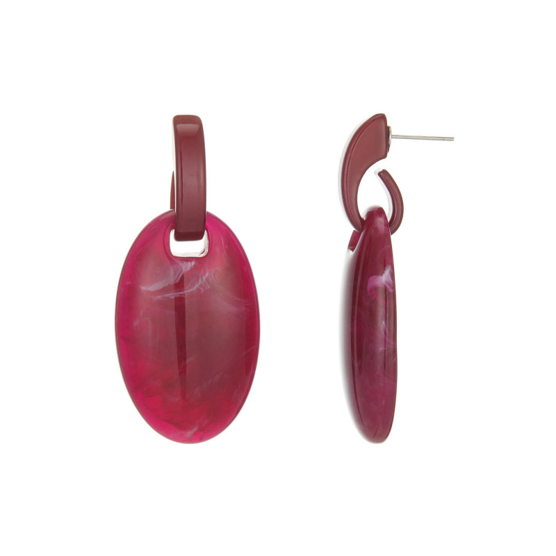 Efrae - Boucle d'oreille tige acier Fuchsia