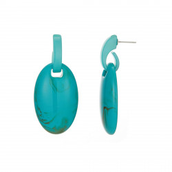 Efrae - Boucle d'oreille tige acier Turquoise