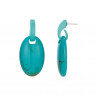 Efrae - Boucle d'oreille tige acier Turquoise