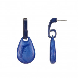 Eirena - Boucle d'oreille tige acier Bleue marine