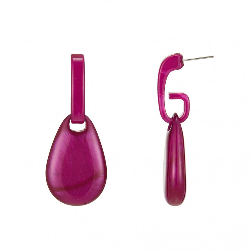 Eirena - Boucle d'oreille tige acier Fuchsia