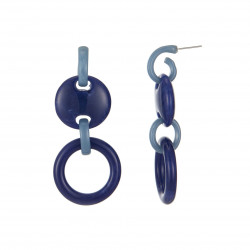 Eriko - Boucle d'oreille Acier Bleue