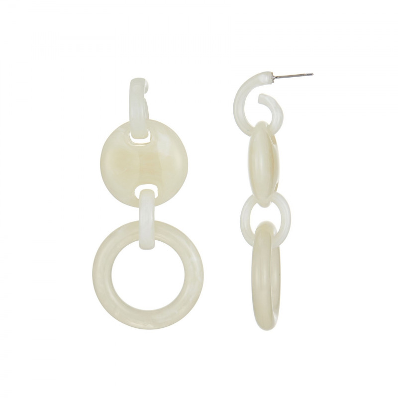 Eriko - Boucle d'oreille Acier Blanche