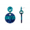 Ermanda - Boucle d'oreille Acier Bleue