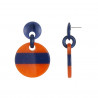 Ermanda - Boucle d'oreille Acier Orange