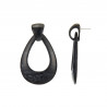 Evelyne - Boucle d'oreille tige acier noire