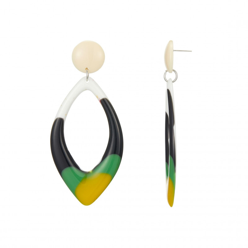 Fabriza - Boucle d'oreille percée multicolore