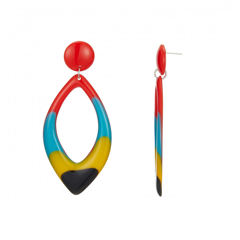 Fabriza - Boucle d'oreille percée rouge