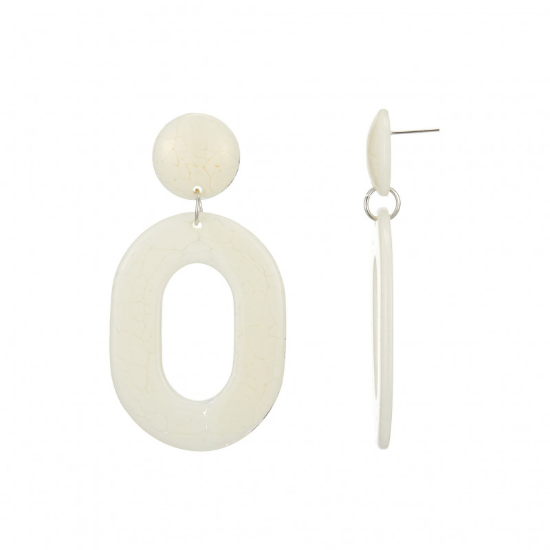 Fatey - Boucle d'oreille percée blanche