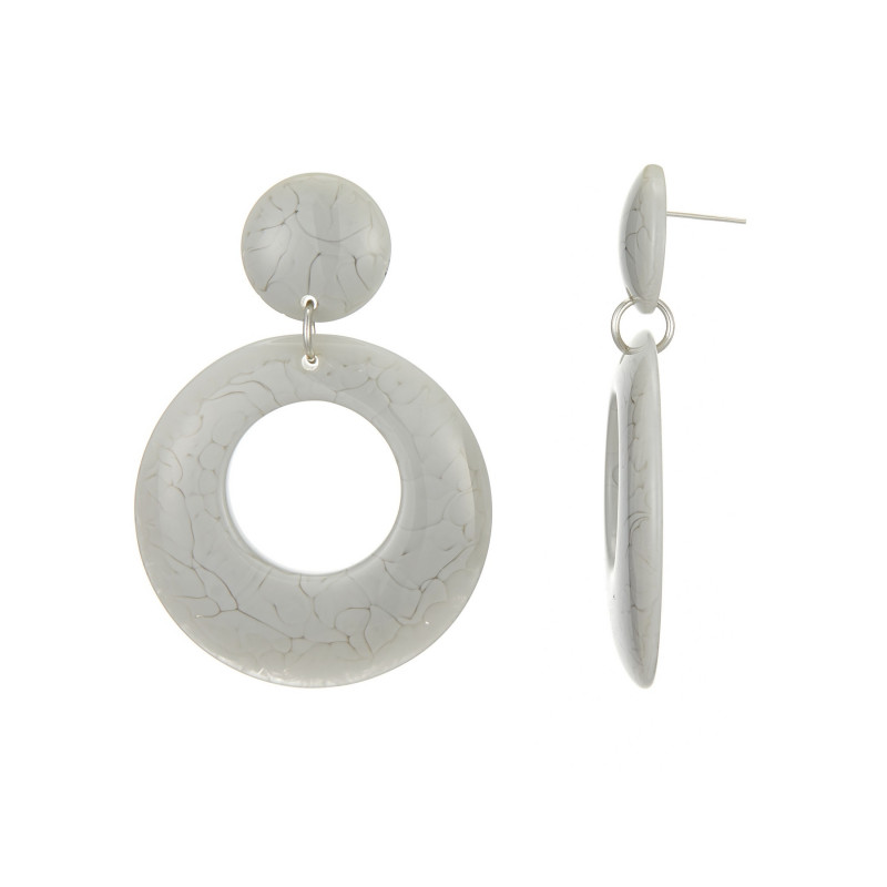 Foulja - Boucle d'oreille percée grise