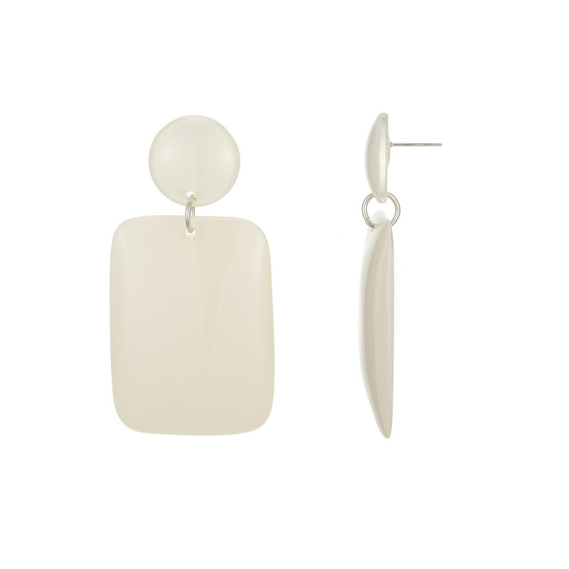 France - Boucle d'oreille percée blanche