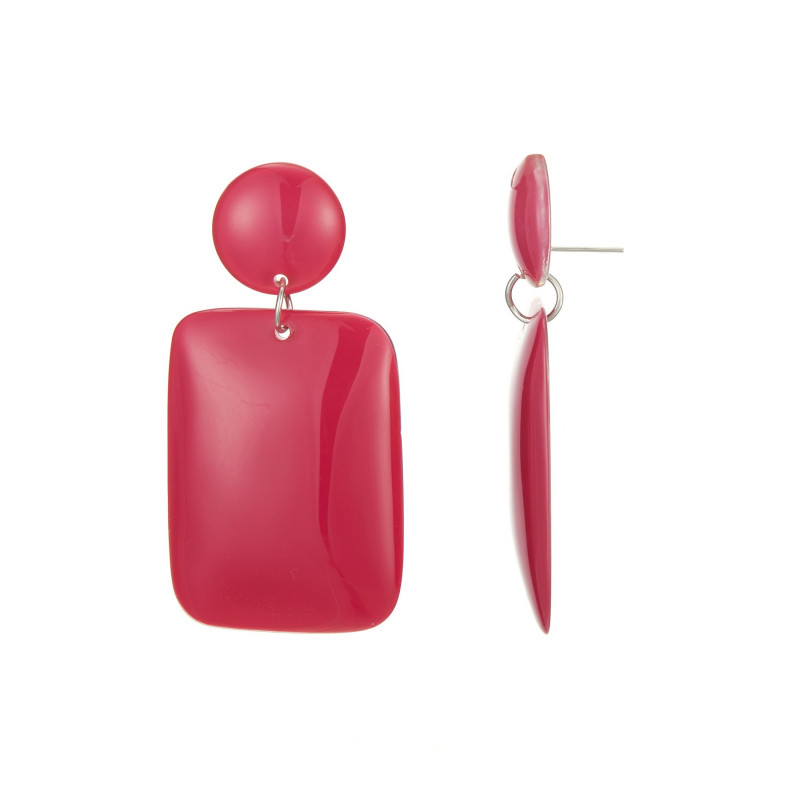 France - Boucle d'oreille percée fuchsia