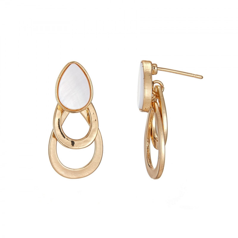 Samida - Boucle d'oreille tige Dorée