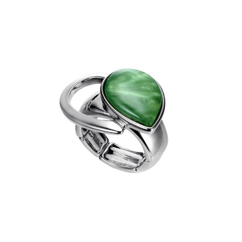 Baptista - Bague élastique verte