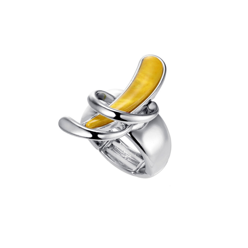 Bathylle - Bague élastique jaune