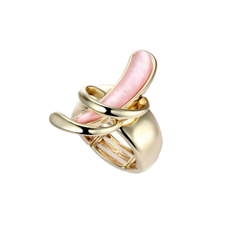 Bathylle - Bague élastique rose