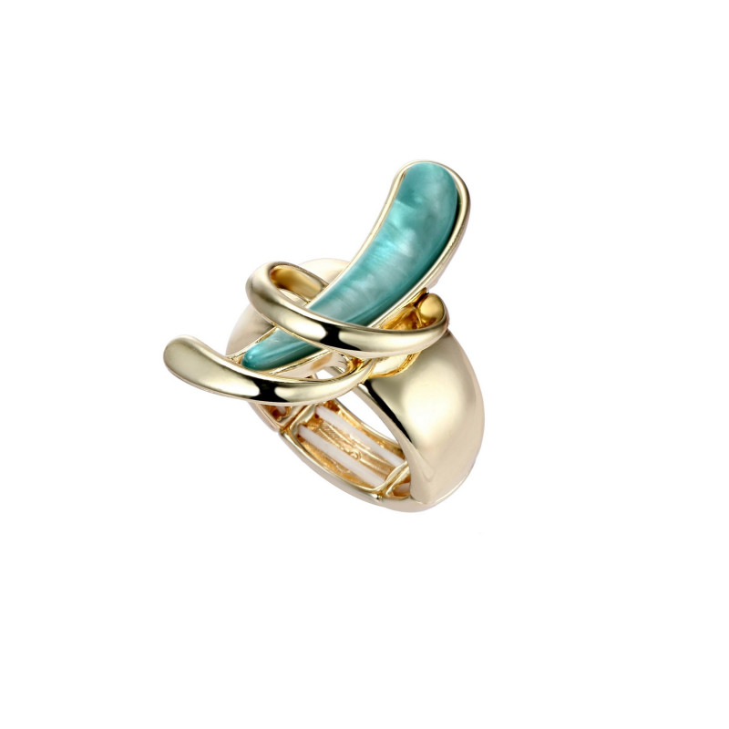 Bathylle - Bague élastique turquoise