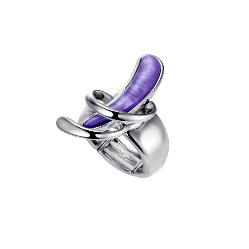Bathylle - Bague élastique violette