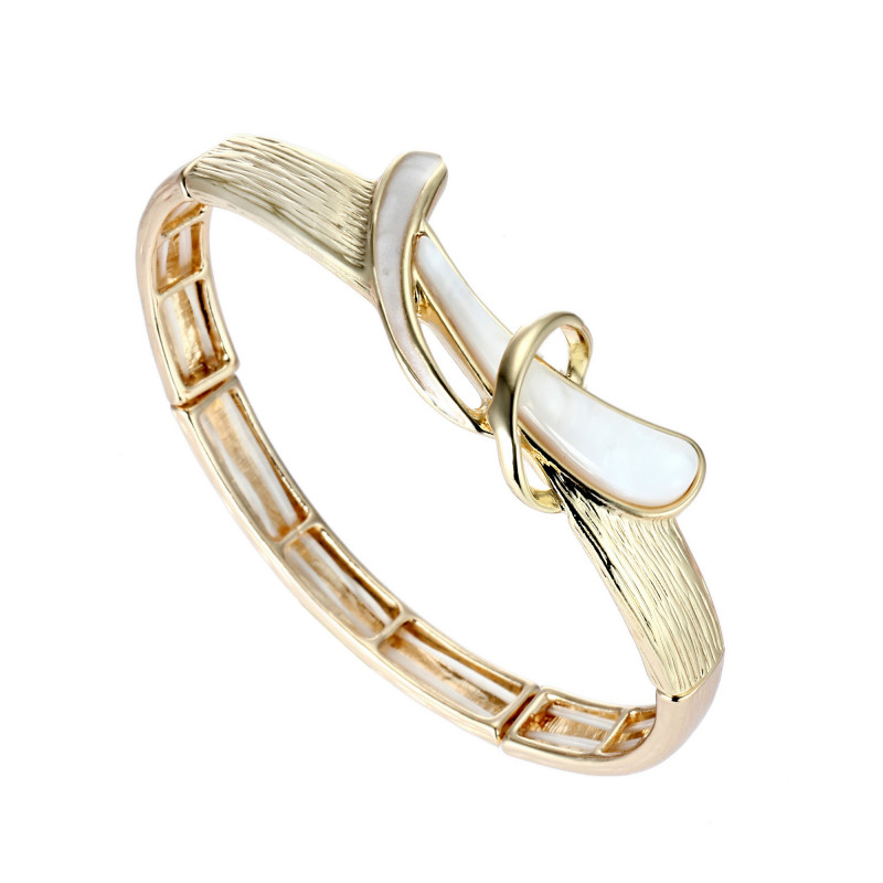 Bathylle - Bracelet élastique blanc