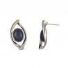 Emelle - boucle d'oreille tige bleue marine