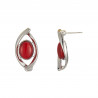 Emelle - boucle d'oreille tige rouge